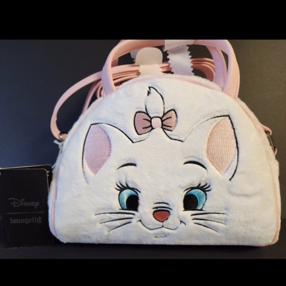 Loungefly Disney Aristocats Marie Crossbody Plush Purse Handbag Shoulder Bag New
